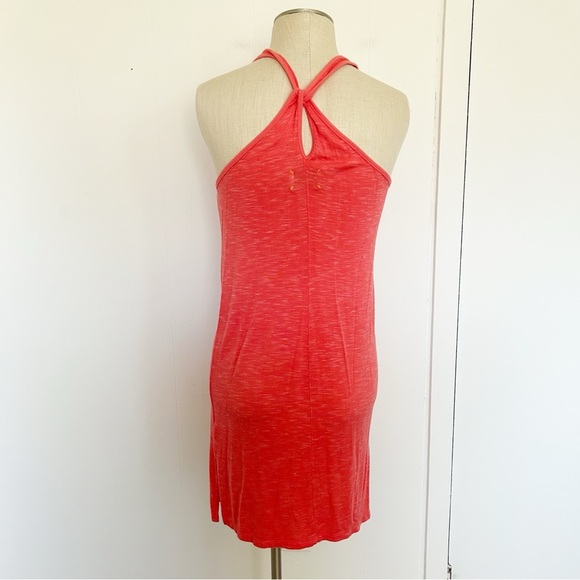 Anthropologie Saturday Sunday Asa Tank Coral Dress Size XS Orange Cross Back - Picture 5 of 8